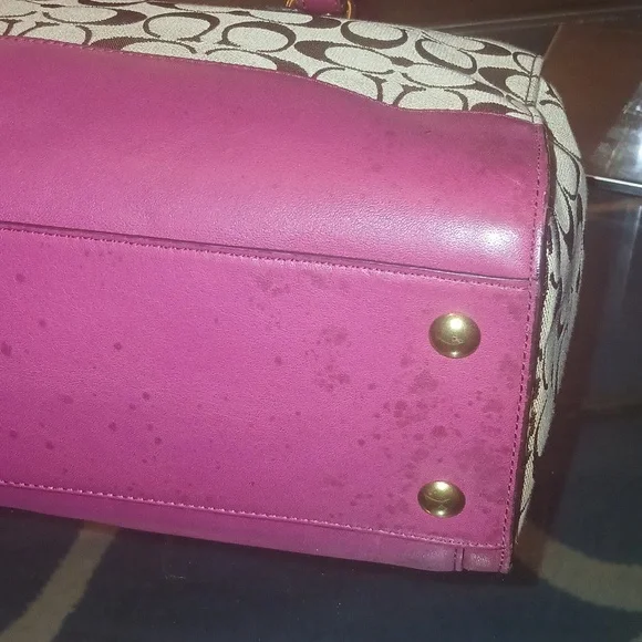 Coach Brooke Carryall Red and Tan Shoulder Bag - Picture 9 of 13